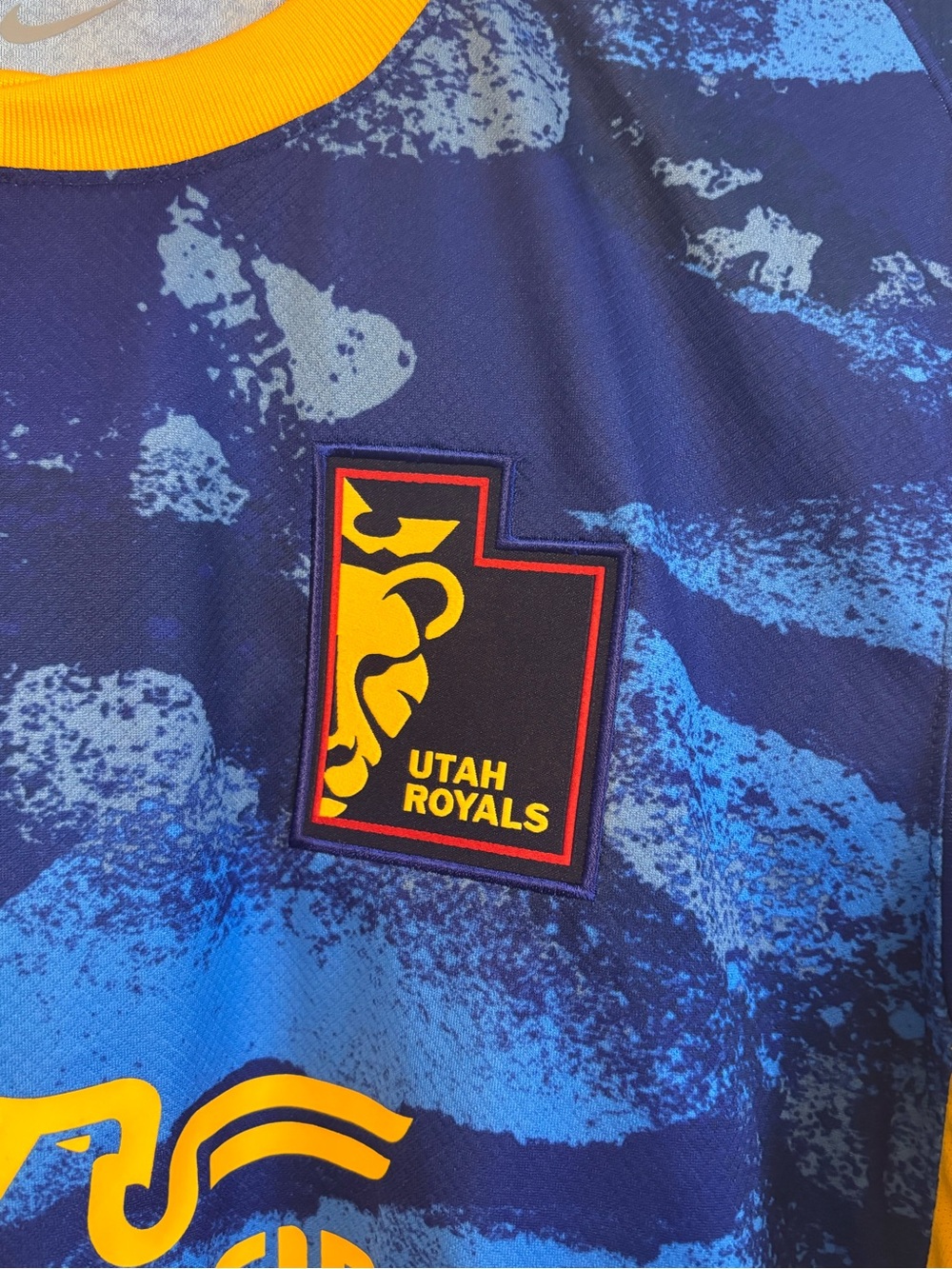 Nike Utah Royals Stadium Away Blue & Yellow Dri-fit Jersey - Men’s Sz M. NWT - Picture 2 of 12